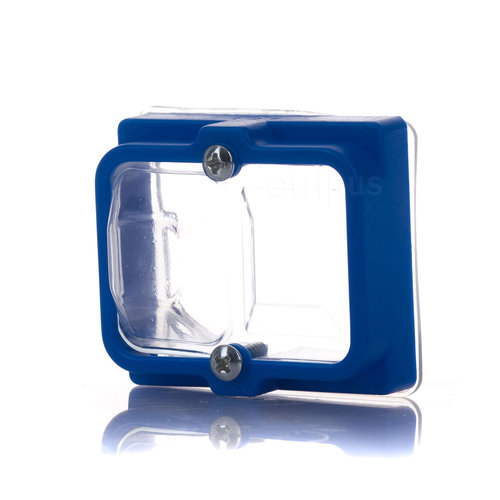 PVC-Tastenabdeckung mit Rahmen - blau - für Motorstarter der Gehäusesysteme D, M, U, J, W