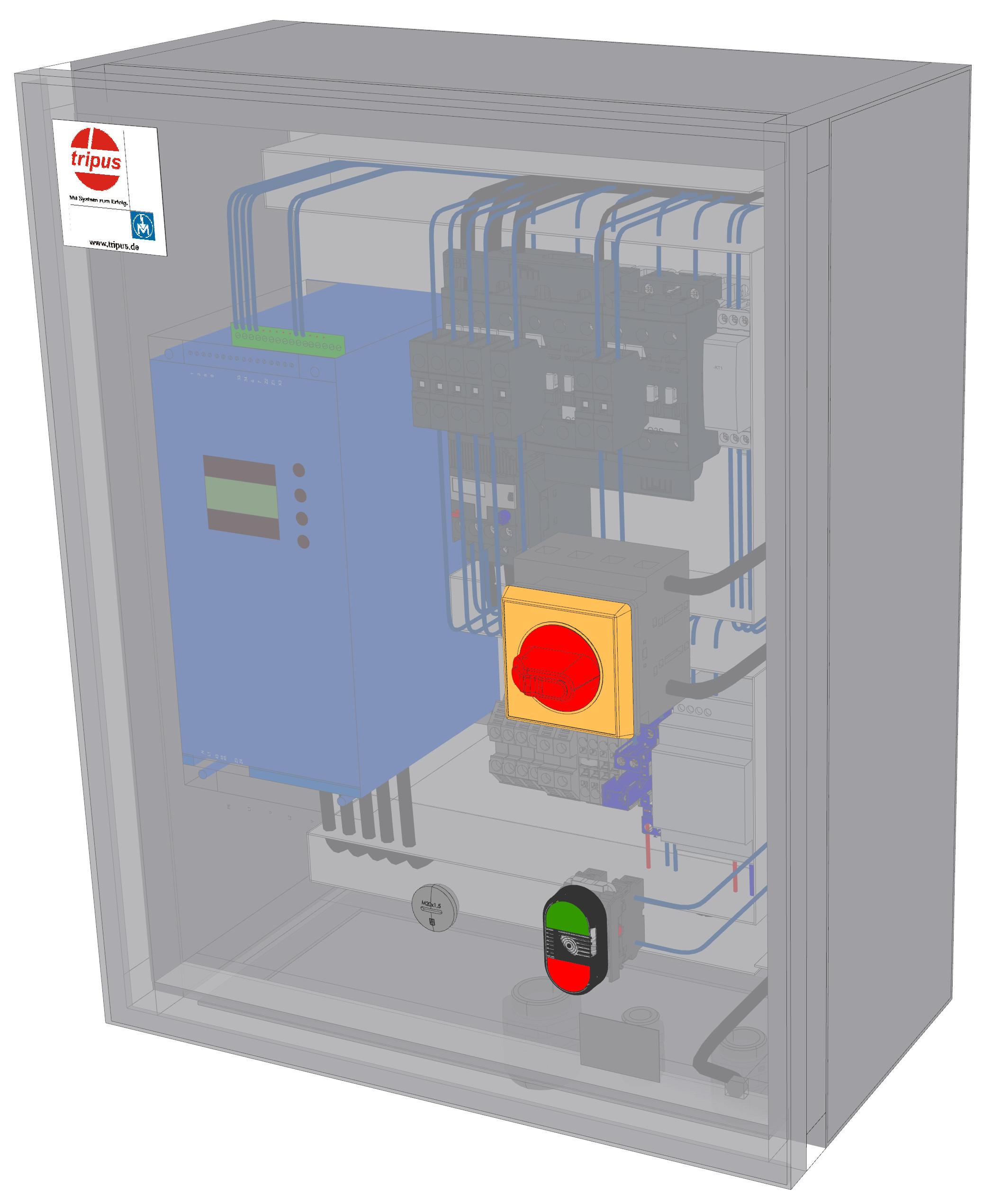 Automatic star-delta control 22kW with electronic brake and 24v DC control voltage